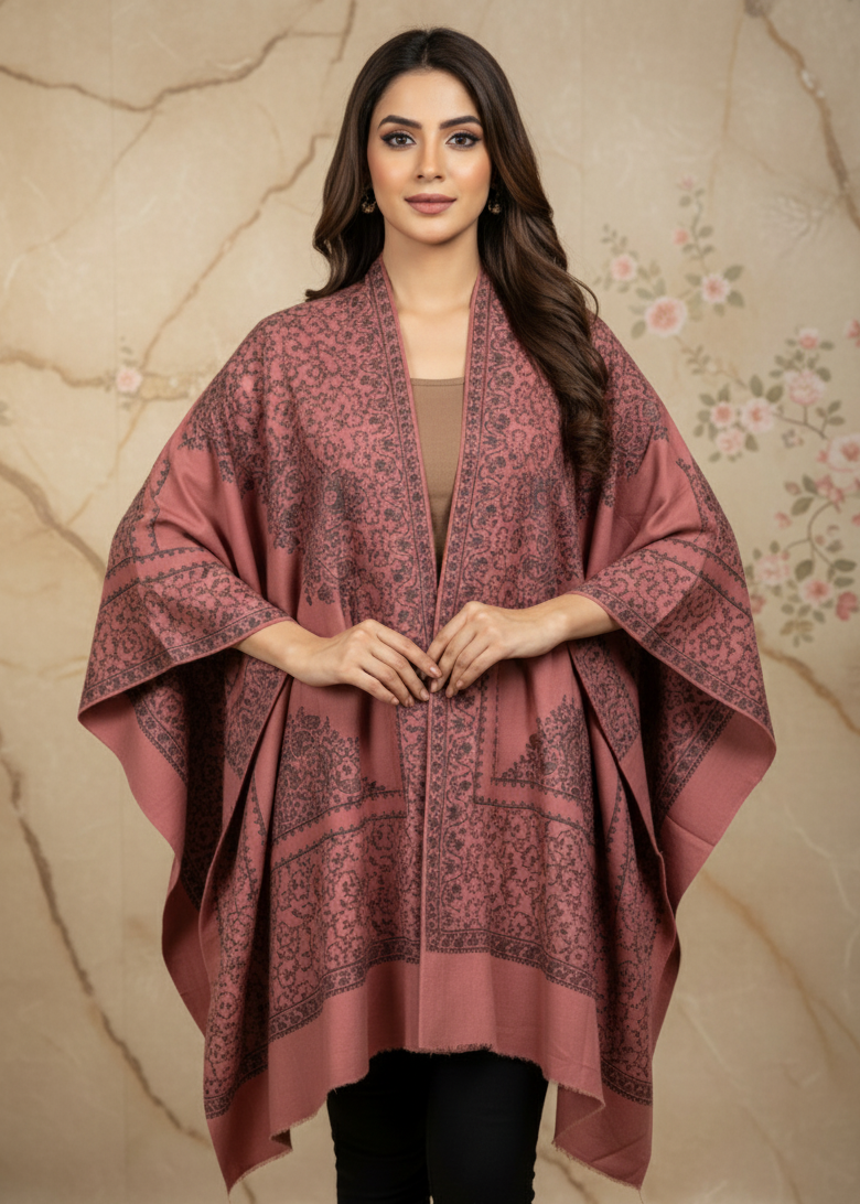 Pashmina Ari Work Cape Shawl