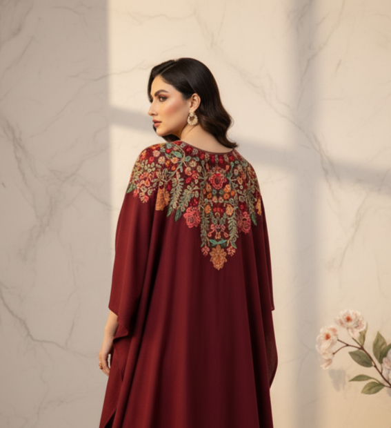 Kashmiri Pashmina Cape Shawl