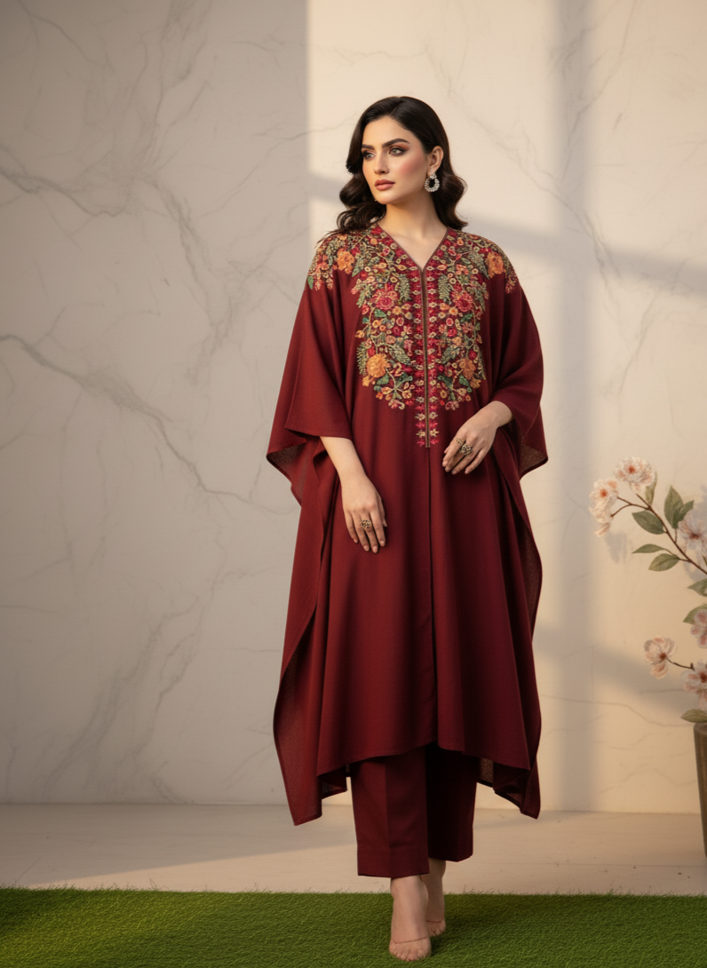 Kashmiri Pashmina Cape Shawl