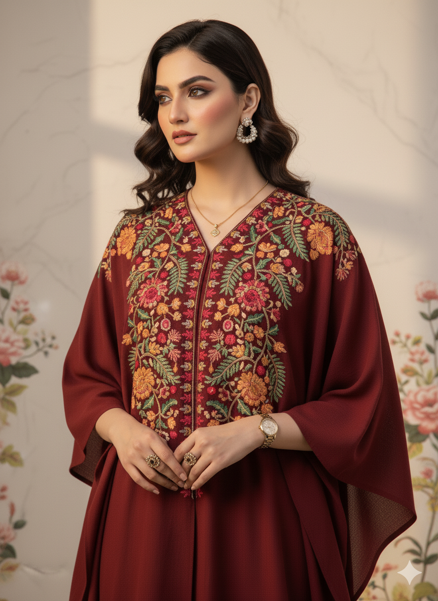 Kashmiri Pashmina Cape Shawl