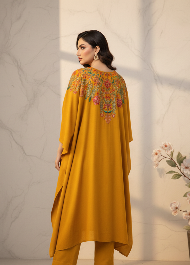 Kashmiri Pashmina Cape Shawl