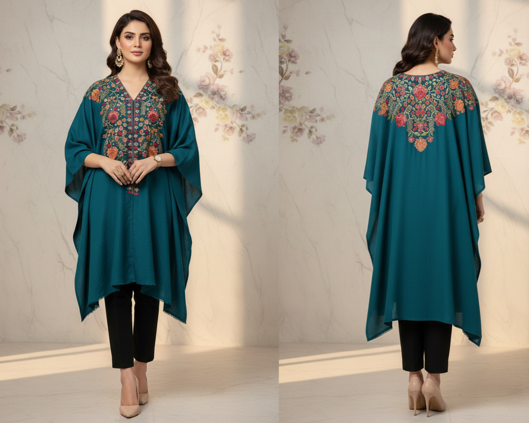 Kashmiri Pashmina Cape Shawl