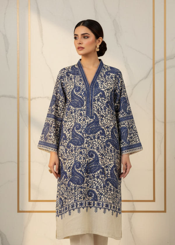 Premium Pashmina Embroidered Shirt