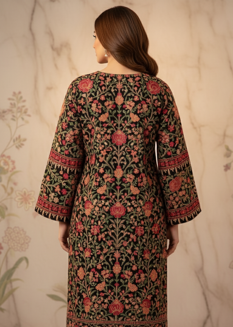 Premium Pashmina Embroidered Shirt