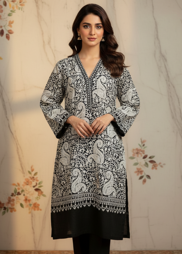 Premium Pashmina Embroidered Shirt