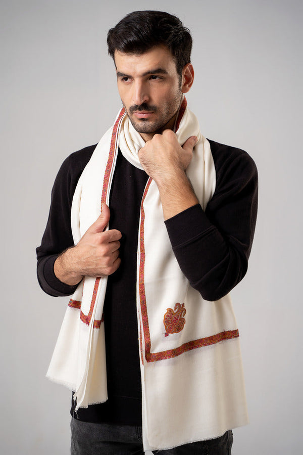 White Kingri Pashmina Shawl
