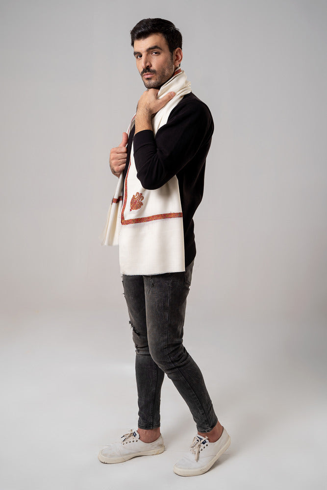 White Kingri Pashmina Shawl