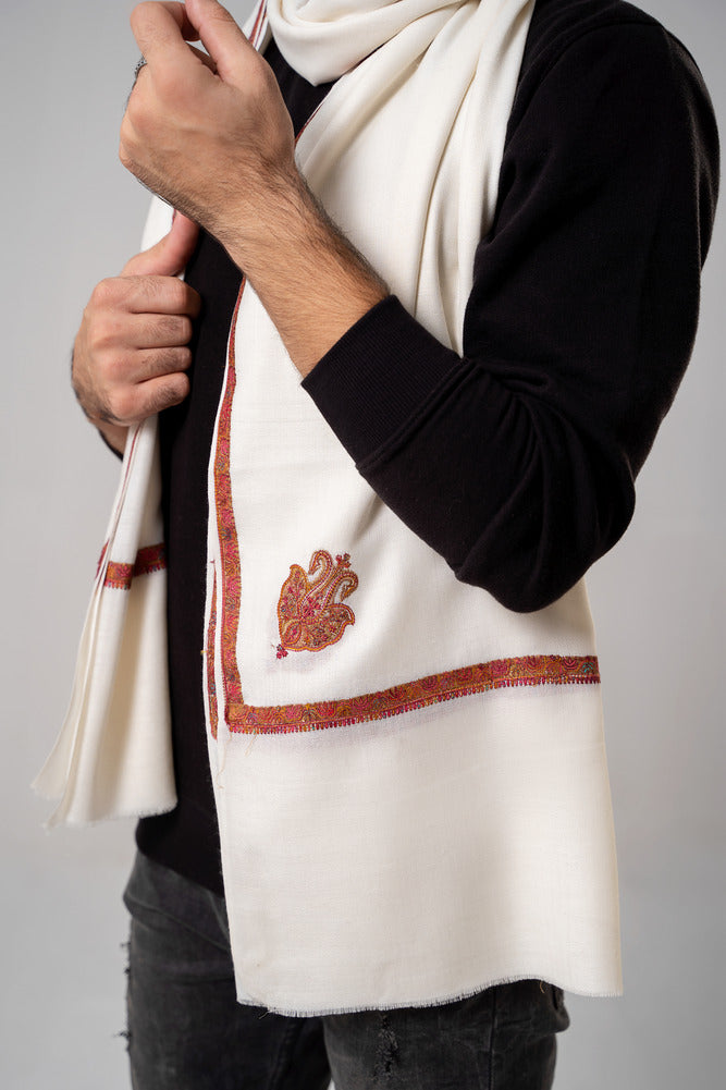 White Kingri Pashmina Shawl