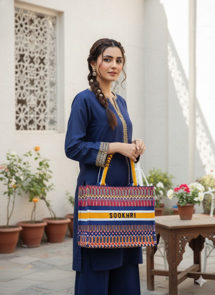 SOOKHRI Embroidered Floral Handbag