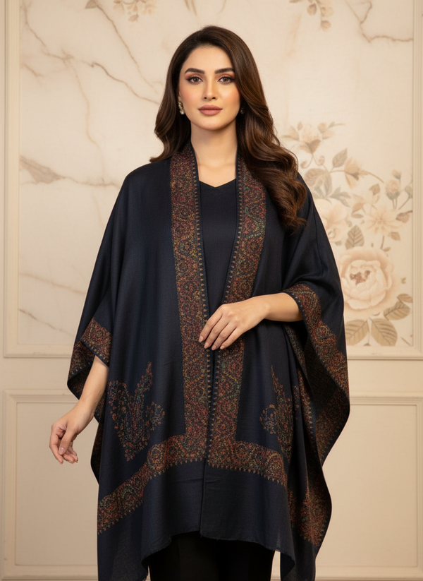 Pashmina Ari Work Cape Shawl