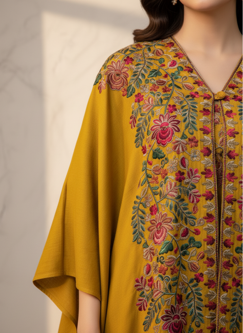 Kashmiri Pashmina Cape Shawl