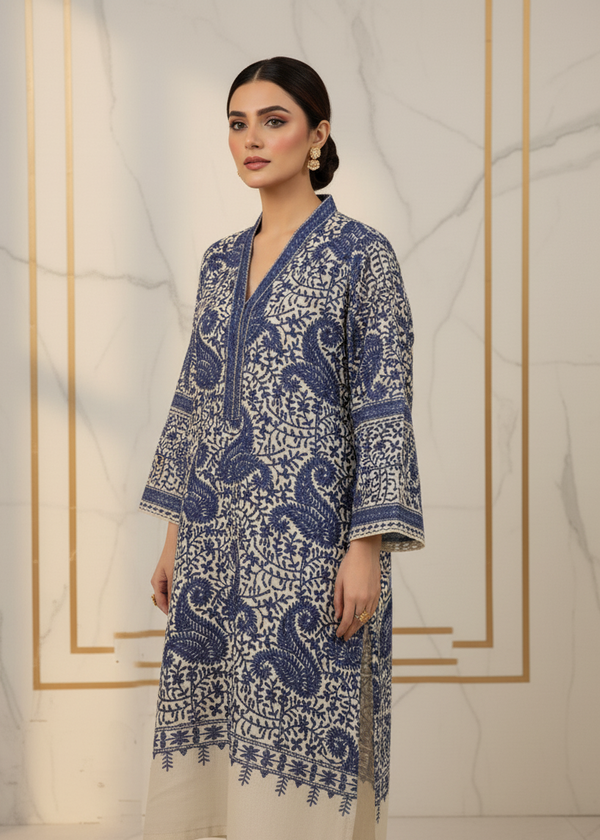 Premium Pashmina Embroidered Shirt