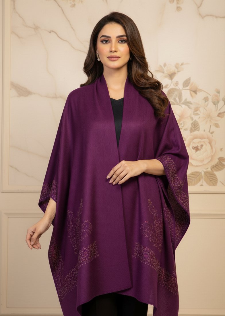 Pashmina Ari Work Cape Shawl